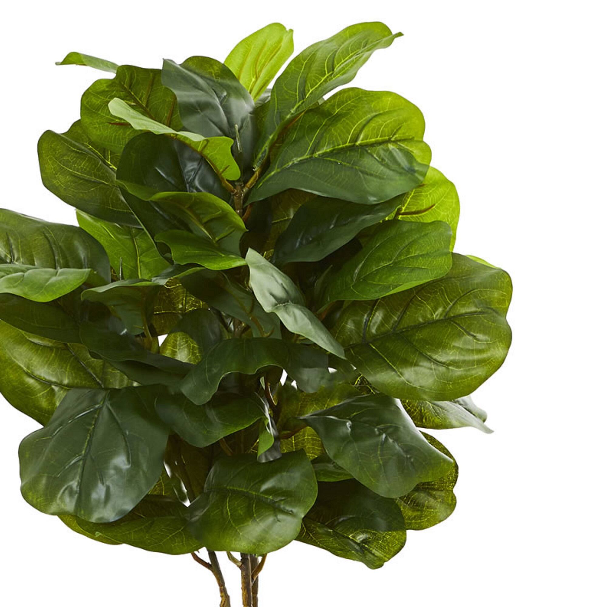 4ft. Fiddle Leaf Artificial Tree in White Tower Planter